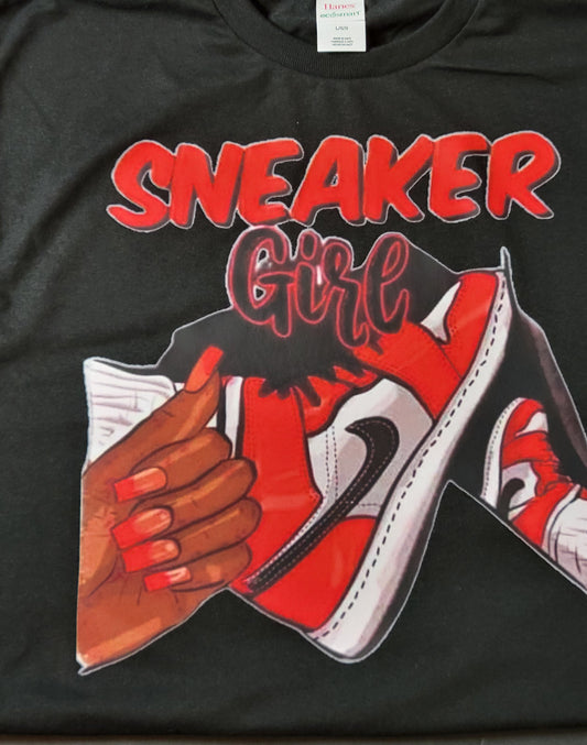 Red and Black Sneaker Girl